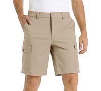 Men's Premium Chino Dress Shorts Pleated Front & Button Waist Lightweight Golf Workwear for Summer Beach Vacations & Smart Casual Outfits Black & Navy, Grey and Khaki S-5XL