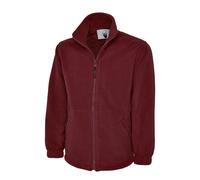 Mens Premium Maroon Fleece Jacket Size XS to 4XL Plus Zip-Up New UK Stock