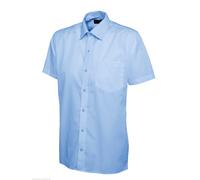 Mens Premium Plain Short Sleeve Shirt Formal Casual Size Small to 3XL Easy Care
