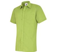 Mens Premium Plain Short Sleeve Shirt Formal Casual Size Small to 3XL Easy Care