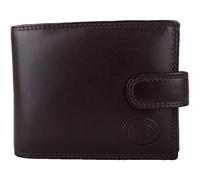 Mens Premium Soft Leather Bi-Fold RFID Protected Coin/Money Holder/Wallet - Brown