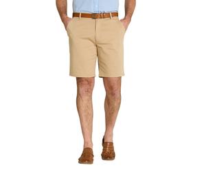 Mens Premium Stretch Chino Shorts Regular Fit Twill Shorts with Side & Button-