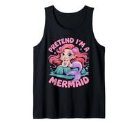 Mens Pretend I'm A Mermaid Cute Ocean Princess Mermaid Lover Girl Tank Top