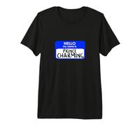 Mens Prince Charming Funny Hello My Name tag Easy Costume Premium T-Shirt