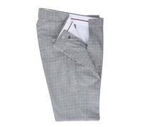 Mens Prince of Wales Checkered Trousers Retro Flat Fronted Sta Press Golf Check Mod Skin Pants (UK, Numeric, 42, Regular, Regular, Prince of Wales Check)