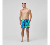 Men's Print Rondo Volley Swim Shorts Blue - 2XL Blue/Yellow 2XL