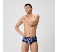 Men's Printed Brief Black - 30 Glitchy Garden/Black 30