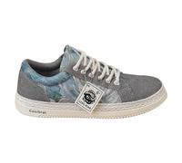Mens Printed Canvas Shoes Vintage Lace Up Trainers Classic Walking Sneakers Unique Pattern Daily Casual Footwear Retro Style Grey
