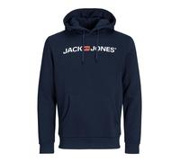 Jack & Jones Mens Hoodied Essentials Regular Fit Cotton Blend Logo Sweat Jumper