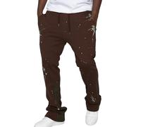 Men's Printed Sports Trousers, Men's Jogging Trousers, High Waisted Loose Fit Comfortable Casual Goblet Chic Large Size Temperament Streetwear Everyday Autumn Winter Pants