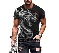 Mens Printed T-Shirts Skull Men's T-Shirt 3D T-Shirt Printed Graphic Short Sleeves Round Neck Casual Short Sleeve Print T-Shirts RG-003 M