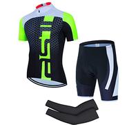 Mens Pro Cycling Jersey, World Tour Team cycling Jersey Set for Men,Short Sleeve MTB Bike Clothing Bib Short Kits (B4,3XL)