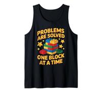 Mens Problems are Solved Brick Builder Building Block Tank Top