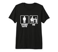 Mens Programmer Versus Regular Guys - Funny Developer Coder Premium T-Shirt