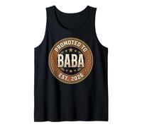 Men's Promoted to Baba Dad Grandpa Milestone Announcement Tank Top