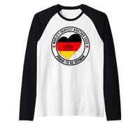Mens Promoted to Bro Best German Boy Kid World's Okayest Brother Raglan Baseball Tee