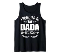 Mens Promoted to Dada Est 2026 New Dad Pregnancy Announcement Tank Top