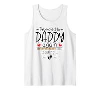 Mens Promoted to Daddy Again 2027 2nd Pregnancy Announcement Dad Tank Top