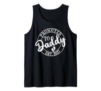 Mens Promoted to Daddy Est. 2027 Fathers Day New Dad to be Daddy Tank Top