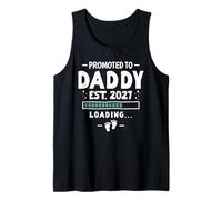 Mens Promoted to Daddy Est. 2027 First Time Dad Baby Announcement Tank Top