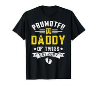 Mens Promoted to Daddy of Twins Est. 2027 T-Shirt