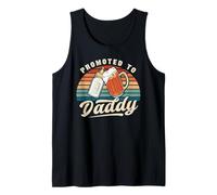Mens Promoted to Daddy Retro Reveal for Becoming a Dad Tank Top