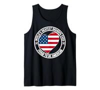 Mens Promoted to Grumpy American Granddad Worlds Okayest Grandpa Tank Top