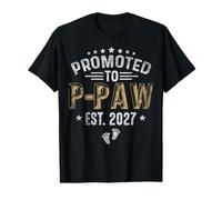 Men's Promoted to P-Paw est.2027 Father's Day First time Papa Value Graphic T-Shirt