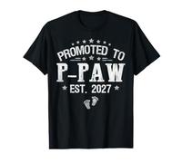 Mens Promoted to P-Paw est.2027 Father's Day First time Papa Value Graphic T-Shirt