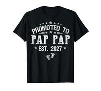 Mens Promoted to Pap Pap est.2027 Father's Day First time Papa Value Graphic T-Shirt