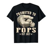 Mens Promoted to Pops est.2027 Father's Day First time Papa Value Graphic T-Shirt