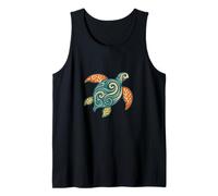 Mens Protect Our Oceans Fractal Turtle Nature Tank Top