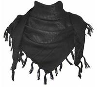 Men's Protective SAS Army 100% Cotton Military Desert Tactical Neck Head Keffiyeh Wrap Combat Sun Hat Scarf Shemagh (Black)