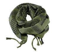 Men's Protective SAS Army 100% Cotton Military Desert Tactical Neck Head Keffiyeh Wrap Combat Sun Hat Scarf Shemagh (Olive Black)
