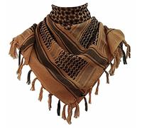 Men's Protective SAS Army 100% Cotton Military Desert Tactical Neck Head Keffiyeh Wrap Combat Sun Hat Scarf Shemagh (Mocha)