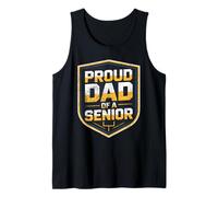 Mens Proud Dad of a Senior Vintage Style Tank Top