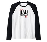 Mens Proud Dad Unleashed Like A Wild Beast Raglan Baseball Tee