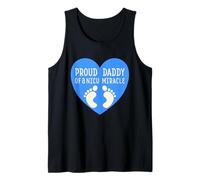 Mens Proud Daddy of a NICU Miracle Baby Boy Heart Design Tank Top