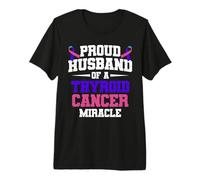 Mens Proud Husband of a Thyroid Cancer Warrior Premium T-Shirt