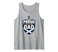 Mens Proud Scottish Dad Scotland Saltire Thistle Shield for Men Tank Top