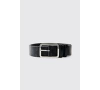Men's PU Floral Belt | Black | Size X-Large | BOOHOOMAN