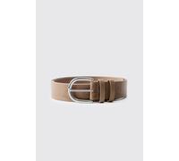 Men's PU Floral Belt | Brown | Size Small | BOOHOOMAN
