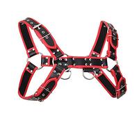 Men's PU Leather Shoulder Support Chest Adjustable Buckles Accerssory