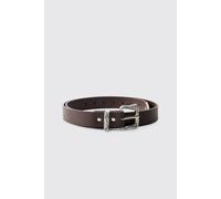 Men's PU Western Buckle Belt | Brown | Size X-Large/2X-Large | BOOHOOMAN