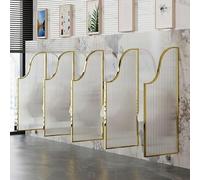 Mens Public Toilet Partition for Hotel, Tempered Glass Urinal Screen Partition,Wall Toilet Privacy Divider, for Public Bathrooms, Shopping Malls(Champagne Gold,2pcs)