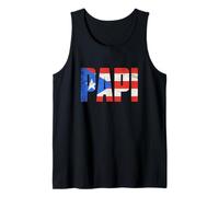 Mens Puerto Rico Papi, Puerto Rican Flag Tank Top