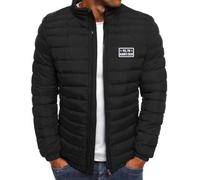 Men's Puffer Jacket Solid Color Jacket Cotton Padded Jacket Warm Padded Jacket Lightweight Water Resistant Jacket Insulated Puffy Coat Winter Packable Pockets Camping Hiking Travelling Trendy 2024