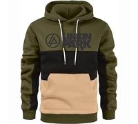 Men's Pullover for Linkin Park Print Lightweight Sports Hooded Sweatshirts Color Block Long Sleeve Hoody Autumn Windproof Drawstring Sweater Casual Hoodies Topsv-A||S