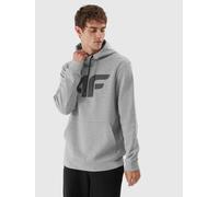 Men's Pullover Hoodie 4F Sportstyle Grey Cotton Sweatshirt 4FAW23TSWSM694-27M