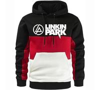 Mens Pullover Hoody for Linkin Park Print Unisex Fleece Sweater Hoodie Warm and Comfortable Hooded Sweatshirts Fashion Color Block Jumpers Tops with Kanga Pocket -C||XL